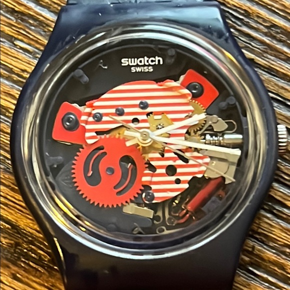 Swatch Other - Swatch Swiss Black and Red Watch 2013 multi dial skeleton